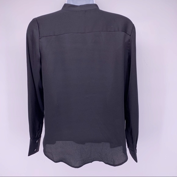 Ann Taylor Black Button Down Victorian Blouse - Picture 6 of 6